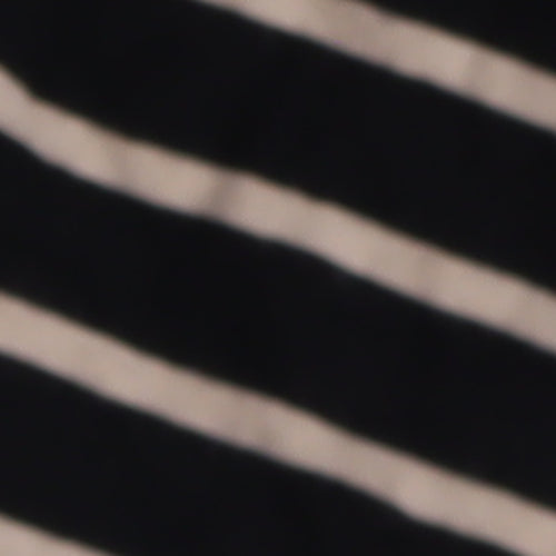FatFace Women's Black Striped V-Neck Long Sleeve Top