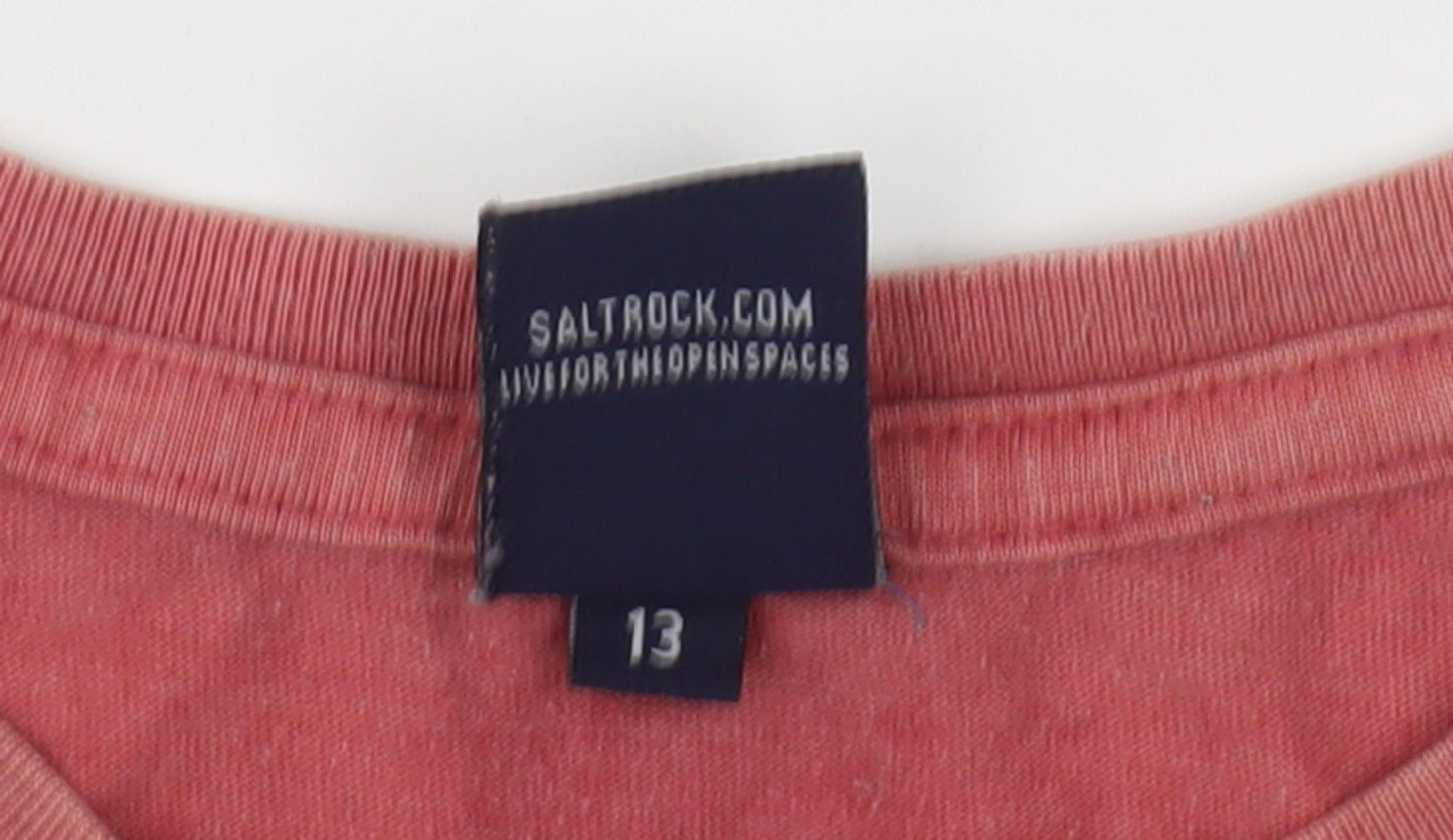 Saltrock Boys Red Graphic T-Shirt, 13 Years, Casual Style