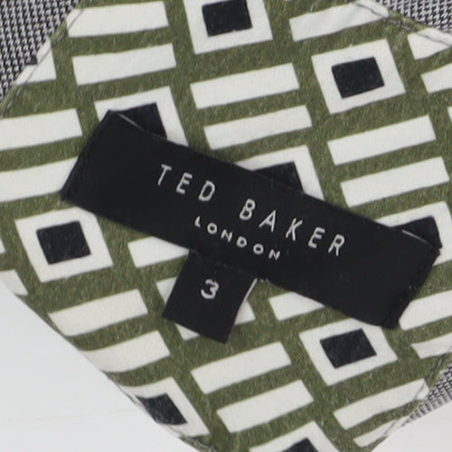 Ted Baker Grey Men's Polo Shirt Size 3 Button Accents