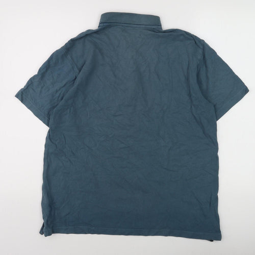 Cotton Traders Men's Blue Polo Shirt Medium