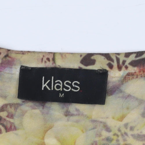 Klass Women's Multicoloured Floral T-Shirt, Size M, Rhinestone Accent
