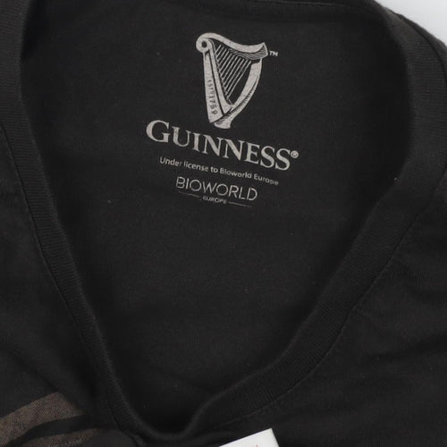Guinness Men's Black Graphic Print T-Shirt - Large