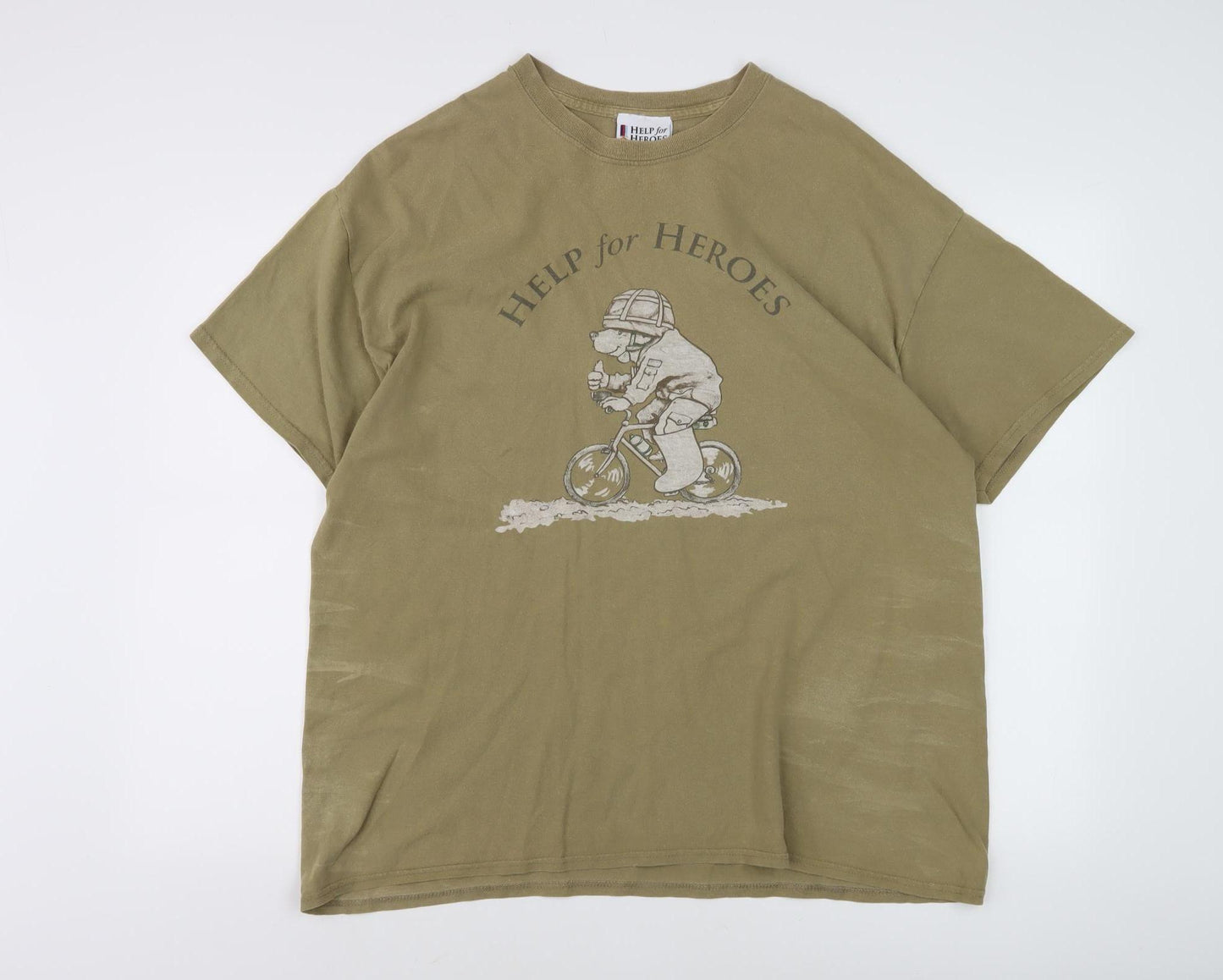 Help for Heroes Men's XL Brown Graphic T-Shirt