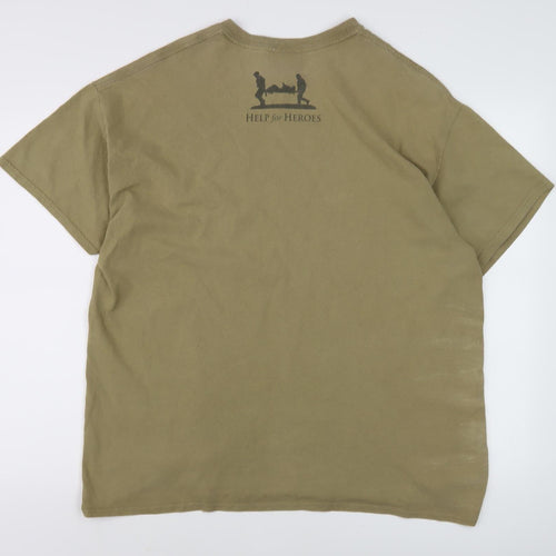 Help for Heroes Men's XL Brown Graphic T-Shirt