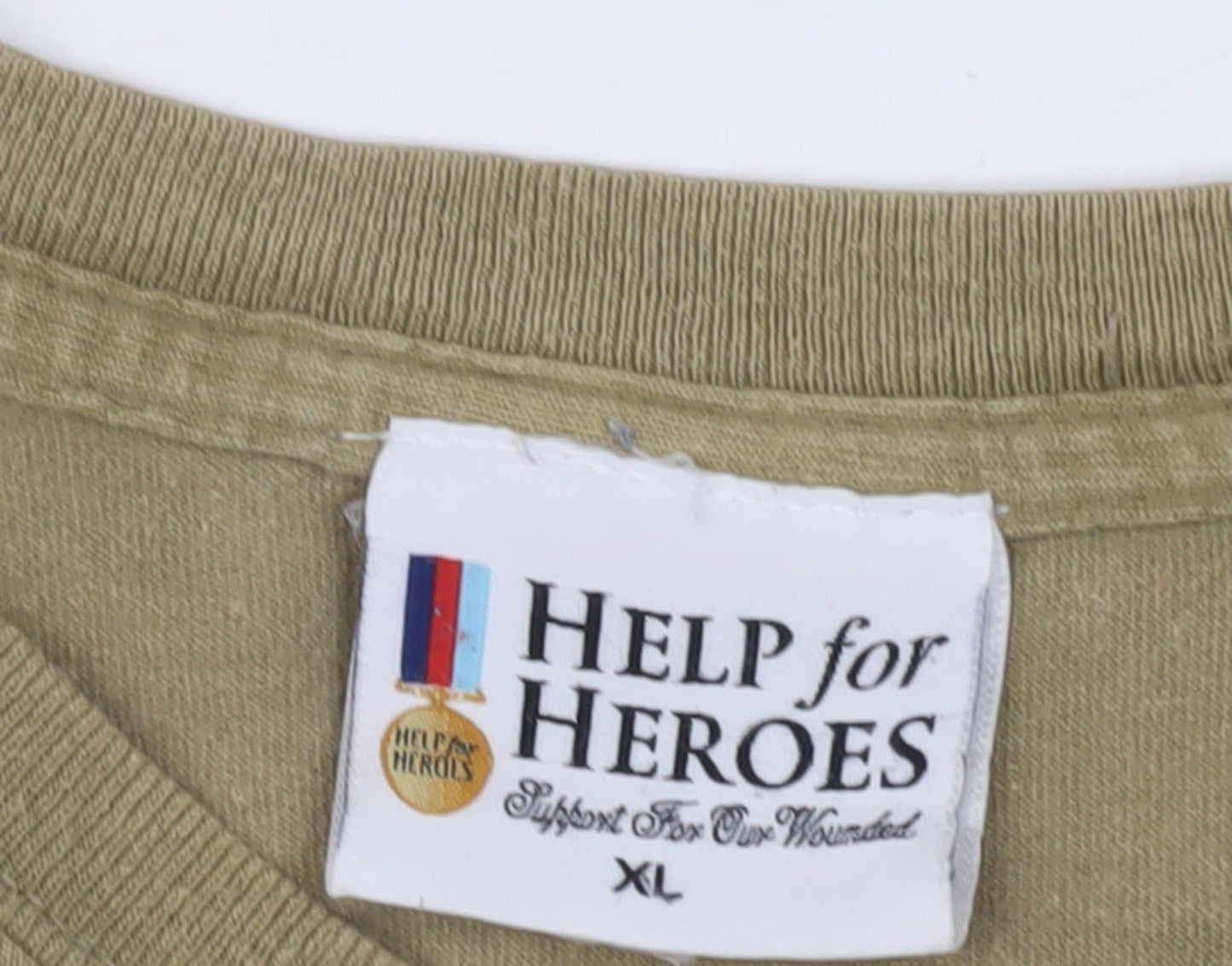 Help for Heroes Men's XL Brown Graphic T-Shirt