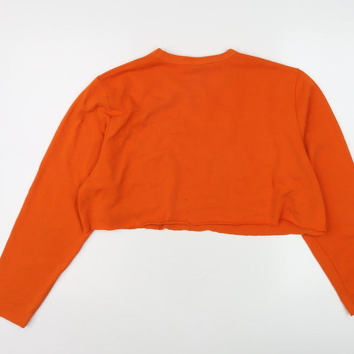 UNK Unisex Adults Orange Cropped T-Shirt, M