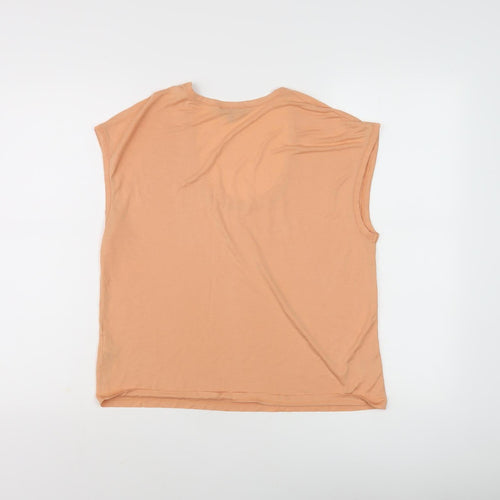 Massimo Dutti Women's Beige XS Basic T-Shirt