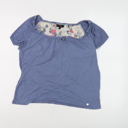 Jasper Conran Women's Blue Short Sleeve Top UK 16