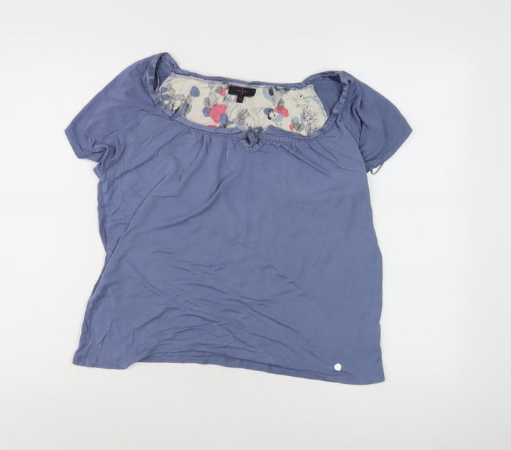 Jasper Conran Women's Blue Short Sleeve Top UK 16