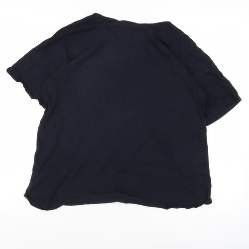 Zara Women's Black Punk Tour Graphic T-Shirt, Size 10