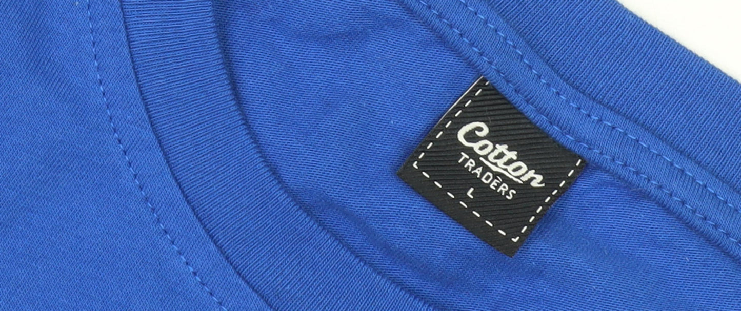 Cotton Traders Men's Blue L T-Shirt