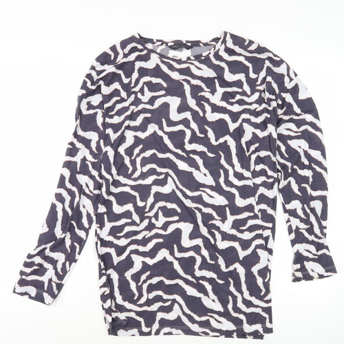 Marks and Spencer Animal Print Women's T-Shirt, Size 10, Grey