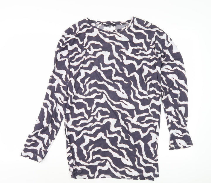 Marks and Spencer Animal Print Women's T-Shirt, Size 10, Grey