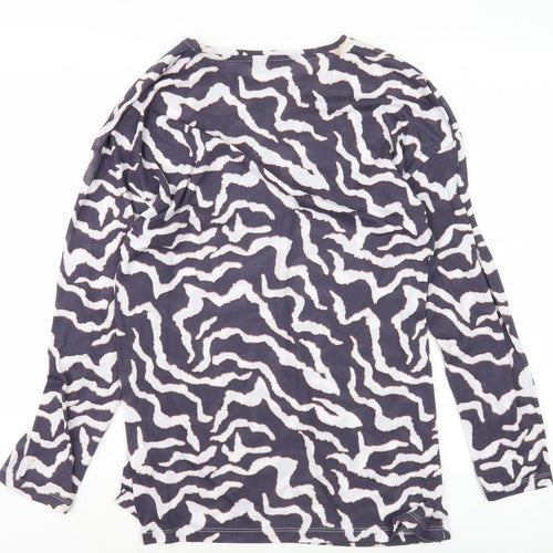 Marks and Spencer Animal Print Women's T-Shirt, Size 10, Grey