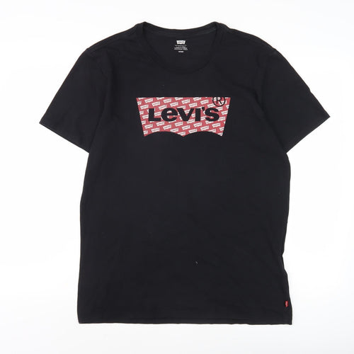 Levi's Men's Black Cotton Logo T-Shirt Size M