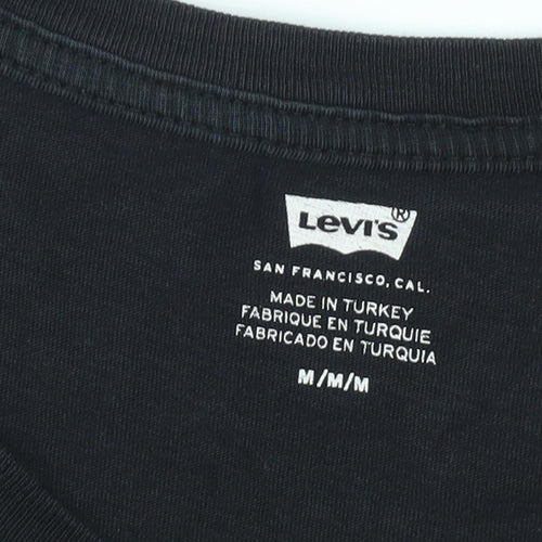 Levi's Men's Black Cotton Logo T-Shirt Size M