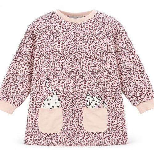 H&M Girls Pink Animal Print T-Shirt Dress 6 Years