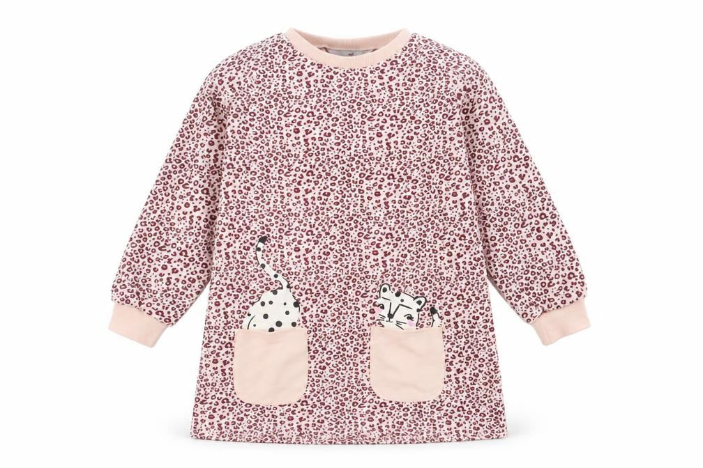 H&M Girls Pink Animal Print T-Shirt Dress 6 Years