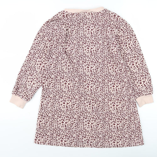 H&M Girls Pink Animal Print T-Shirt Dress 6 Years