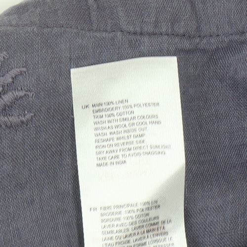 White Stuff Women's Purple Linen Blouse Size 10