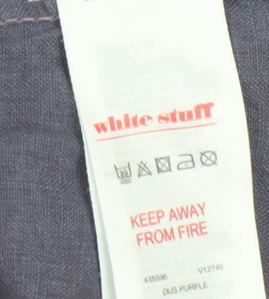 White Stuff Women's Purple Linen Blouse Size 10