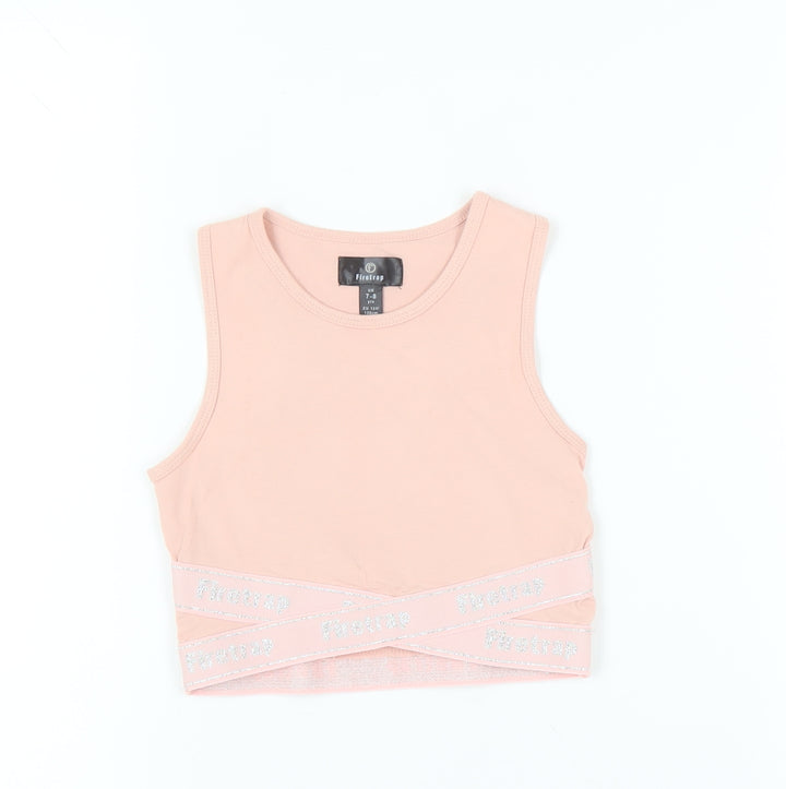 Firetrap Girls Pink Cropped Tank Top 7-8 Years