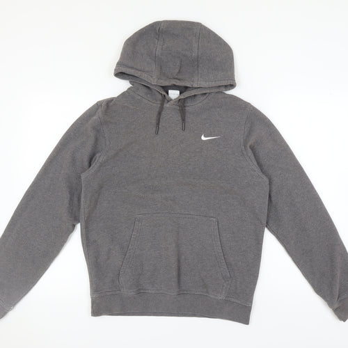 Nike Men's Grey Pullover Hoodie S Logo Hooded
