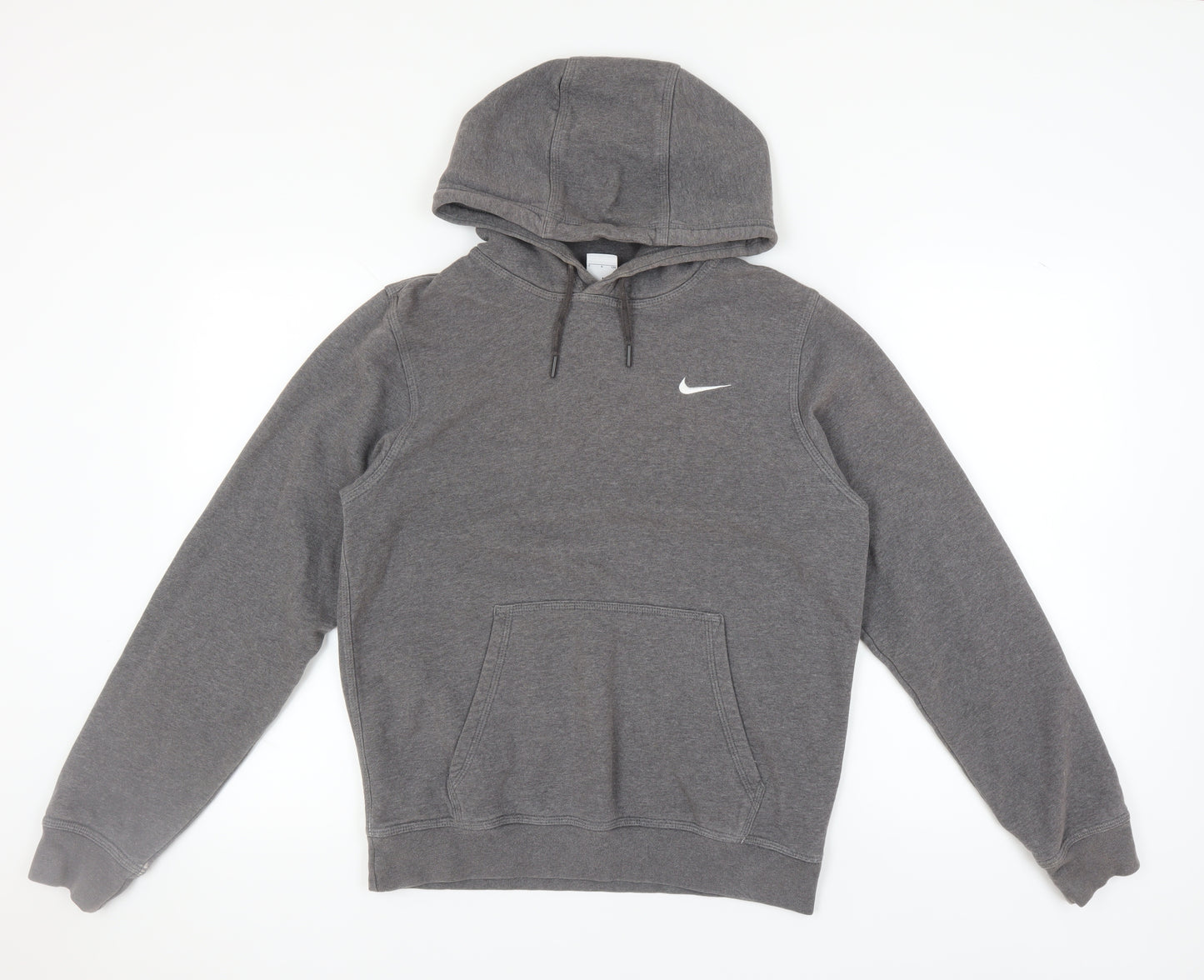 Nike Men's Grey Pullover Hoodie S Logo Hooded