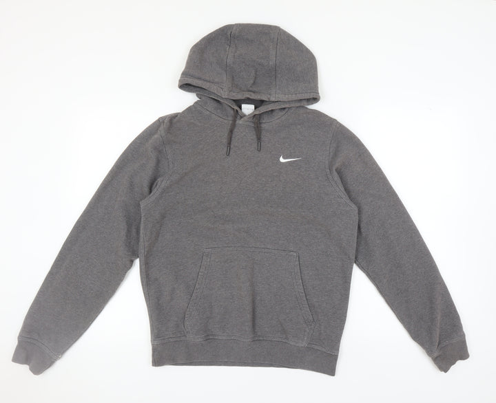 Nike Men's Grey Pullover Hoodie S Logo Hooded