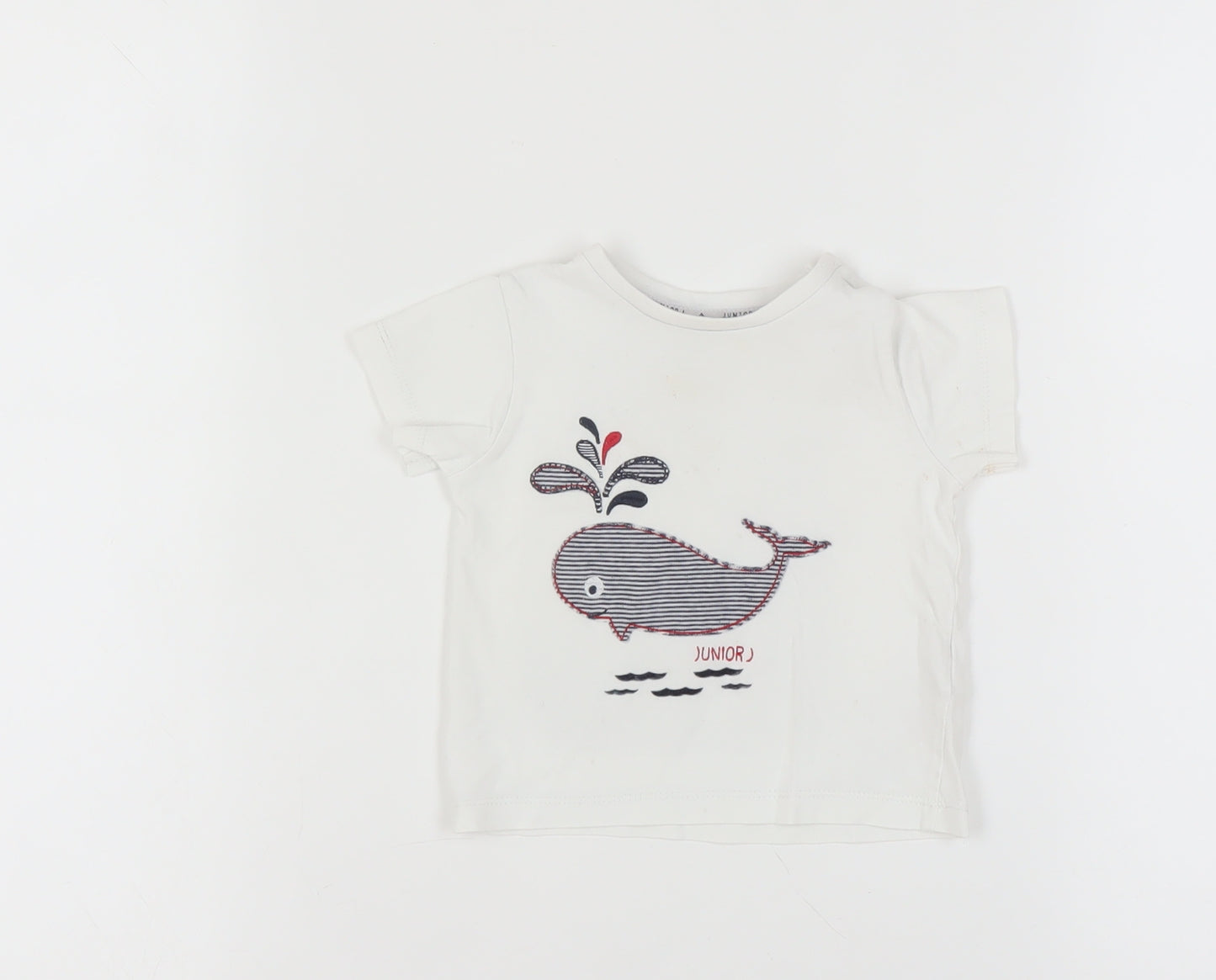 Jasper Conran Unisex Baby T-Shirt 9-12 Months White Whale