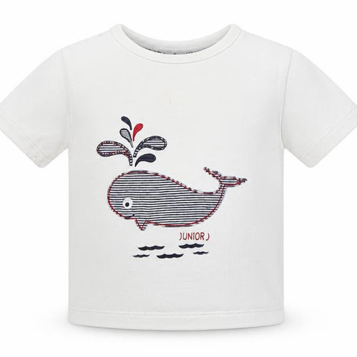 Jasper Conran Unisex Baby T-Shirt 9-12 Months White Whale
