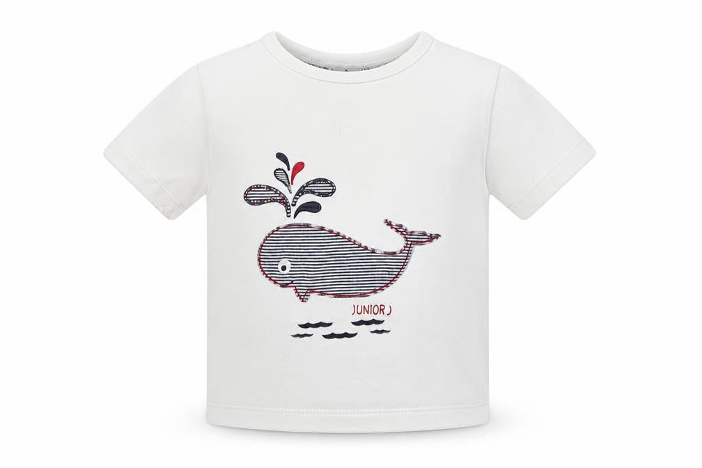 Jasper Conran Unisex Baby T-Shirt 9-12 Months White Whale