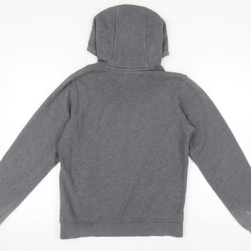 Nike Men's Grey Pullover Hoodie - Size S, Logo Accent