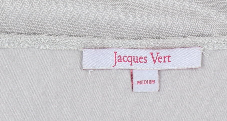 Jacques Vert Women's Beige Blouse, Medium, 3/4 Sleeve