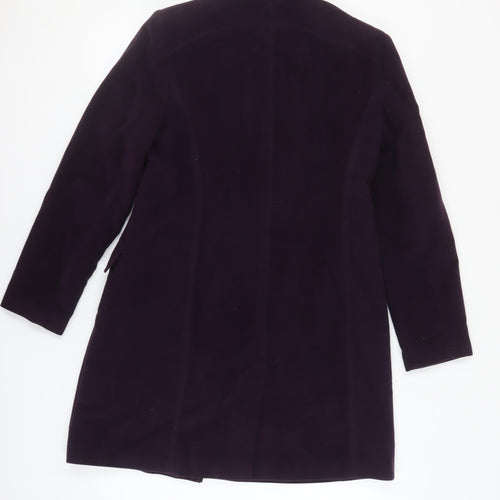 Laura Ashley Women's Purple Cotton Overcoat Size 12