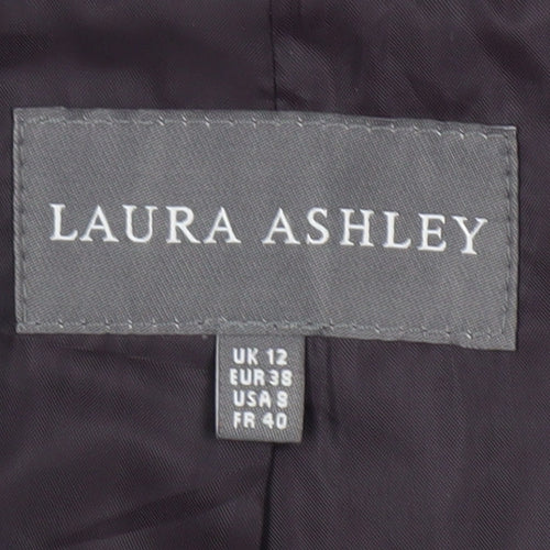 Laura Ashley Women's Purple Cotton Overcoat Size 12