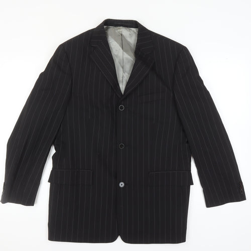 Pierre Cardin Men's Black Striped Suit Jacket 40S