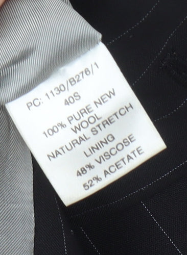 Pierre Cardin Men's Black Striped Suit Jacket 40S