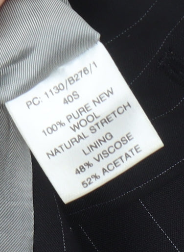 Pierre Cardin Men's Black Striped Suit Jacket 40S