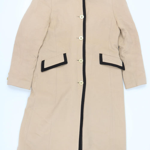 Jacques Vert Women's Beige Long Overcoat Size 12