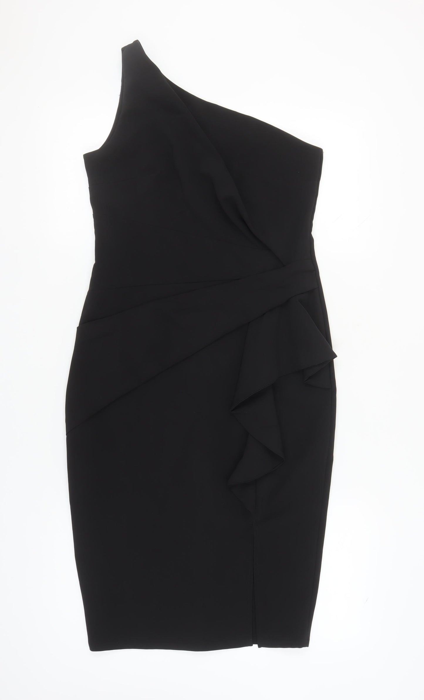 Lipsy Women's Black Size 12 One Shoulder Dress