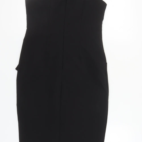 Lipsy Women's Black Size 12 One Shoulder Dress