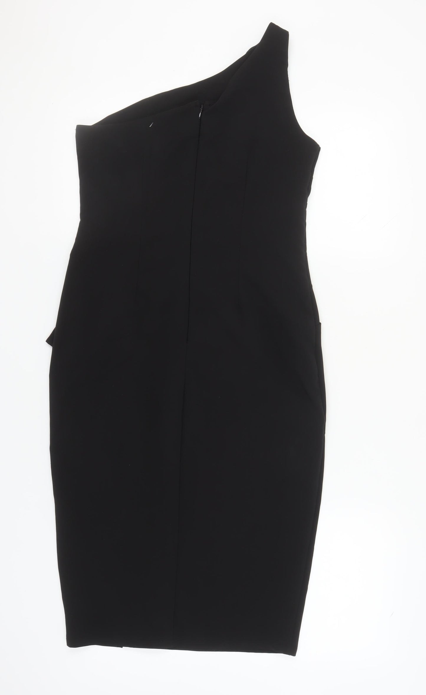 Lipsy Women's Black Size 12 One Shoulder Dress