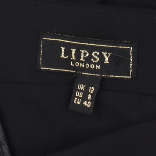Lipsy Women's Black Size 12 One Shoulder Dress