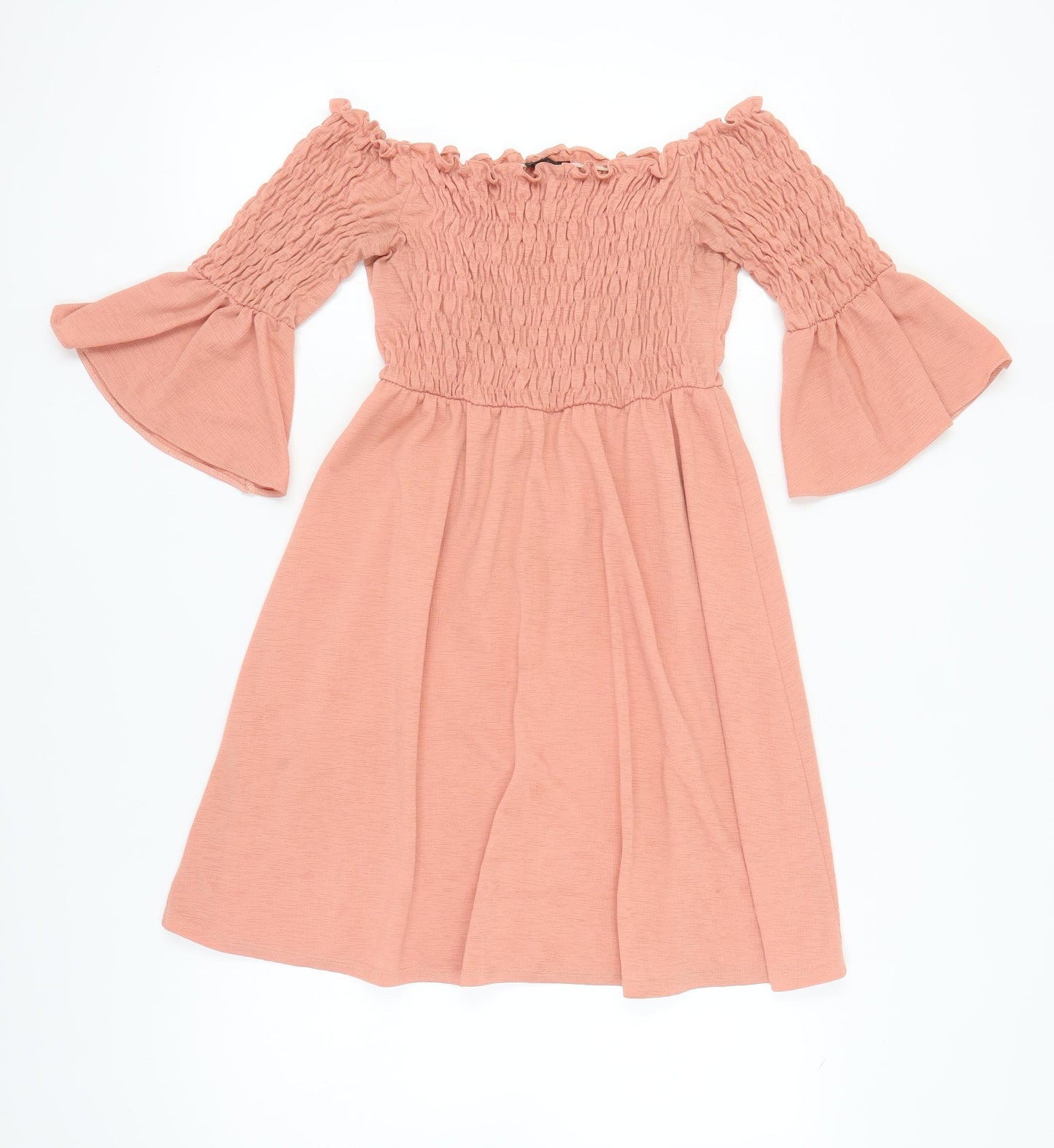 River Island Women's Pink Off Shoulder Dress Size 10