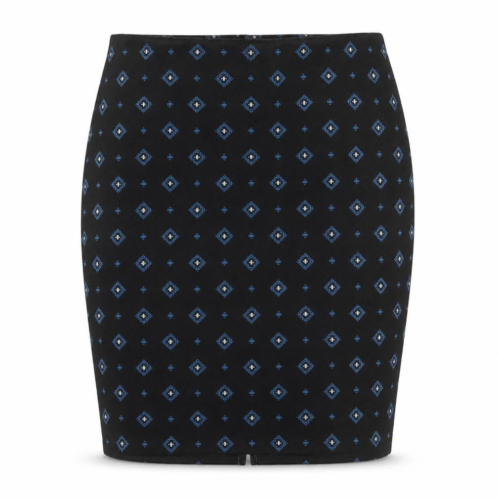 Marks and Spencer Women's Black Geometric Pencil Skirt - Size 20