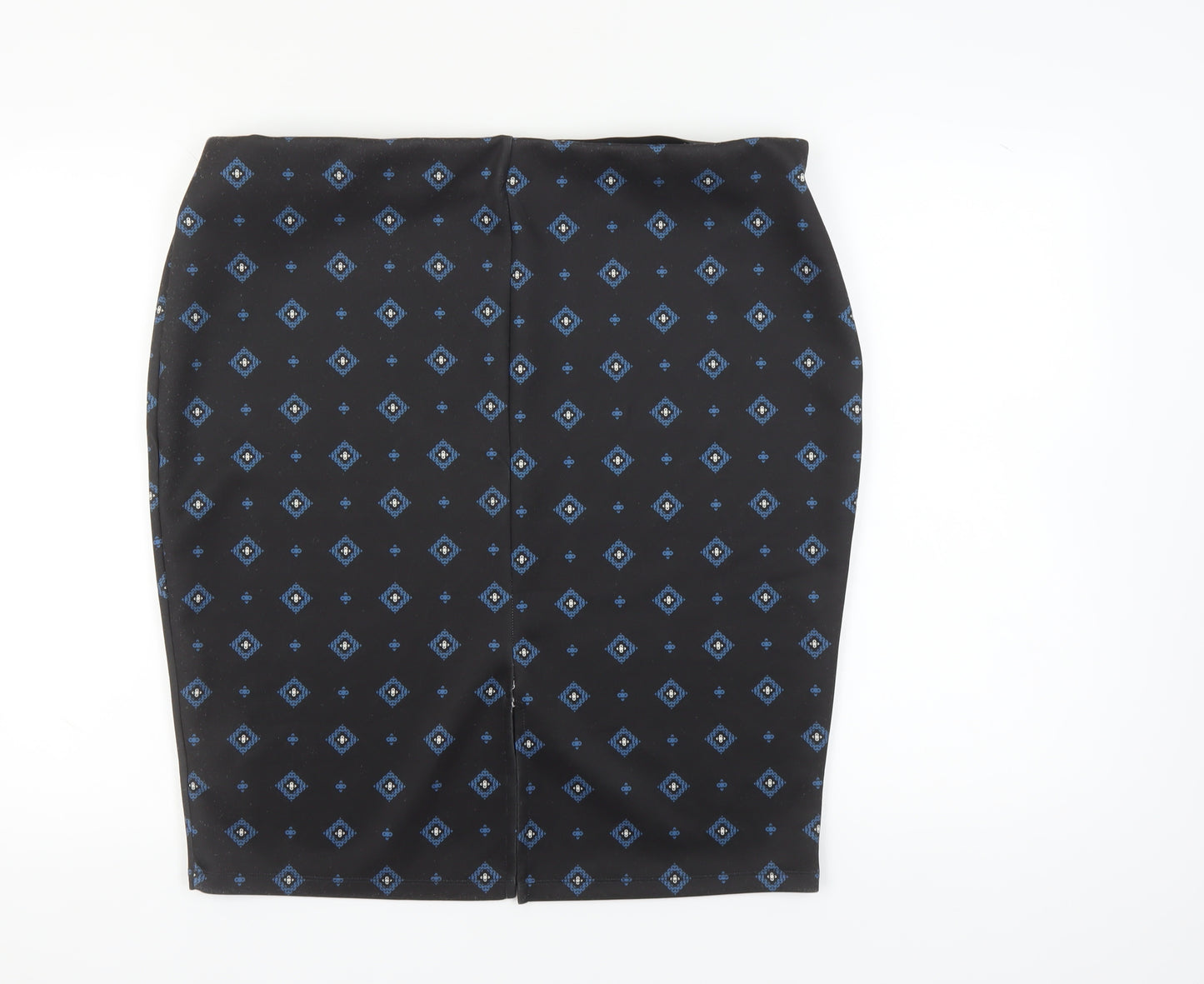 Marks and Spencer Women's Black Geometric Pencil Skirt - Size 20