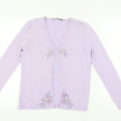 Windsmoor Women's Purple Embroidered Cardigan