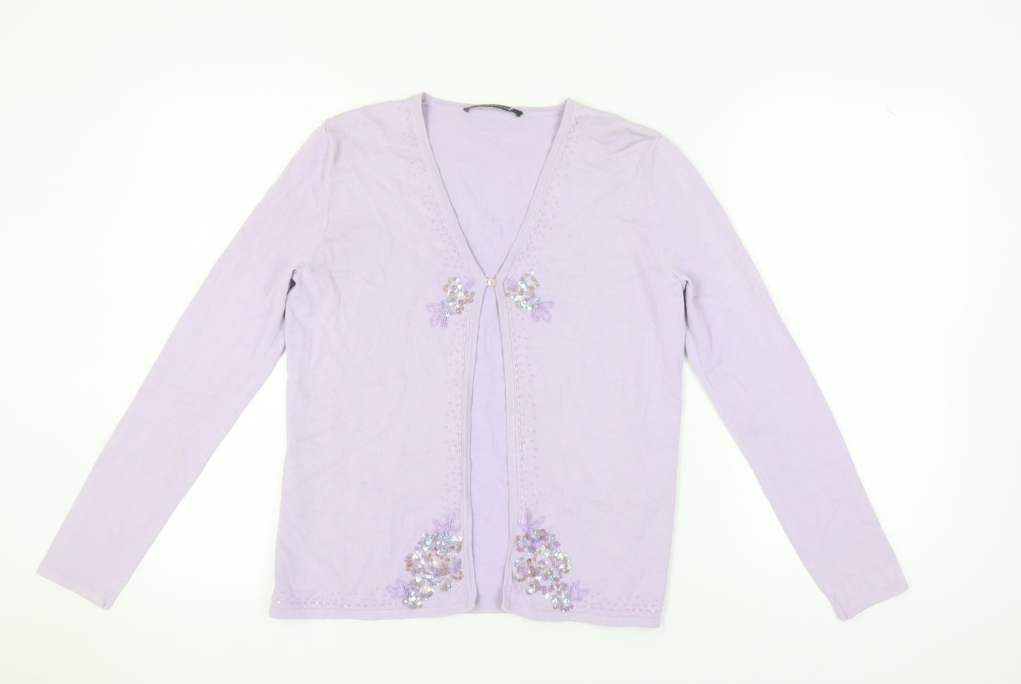 Windsmoor Women's Purple Embroidered Cardigan