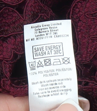 Dorothy Perkins Women Red A-Line Party Dress Size 10